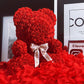 Ours en roses Rouge 40 cm