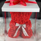 Ours en roses 30 cm Rouge