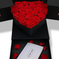 Roses éternelles personnalisée avec chocolat boîte surprise