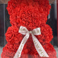 Ours en roses 30 cm Rouge