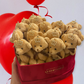 Bouquet forme cœur avec nounours
