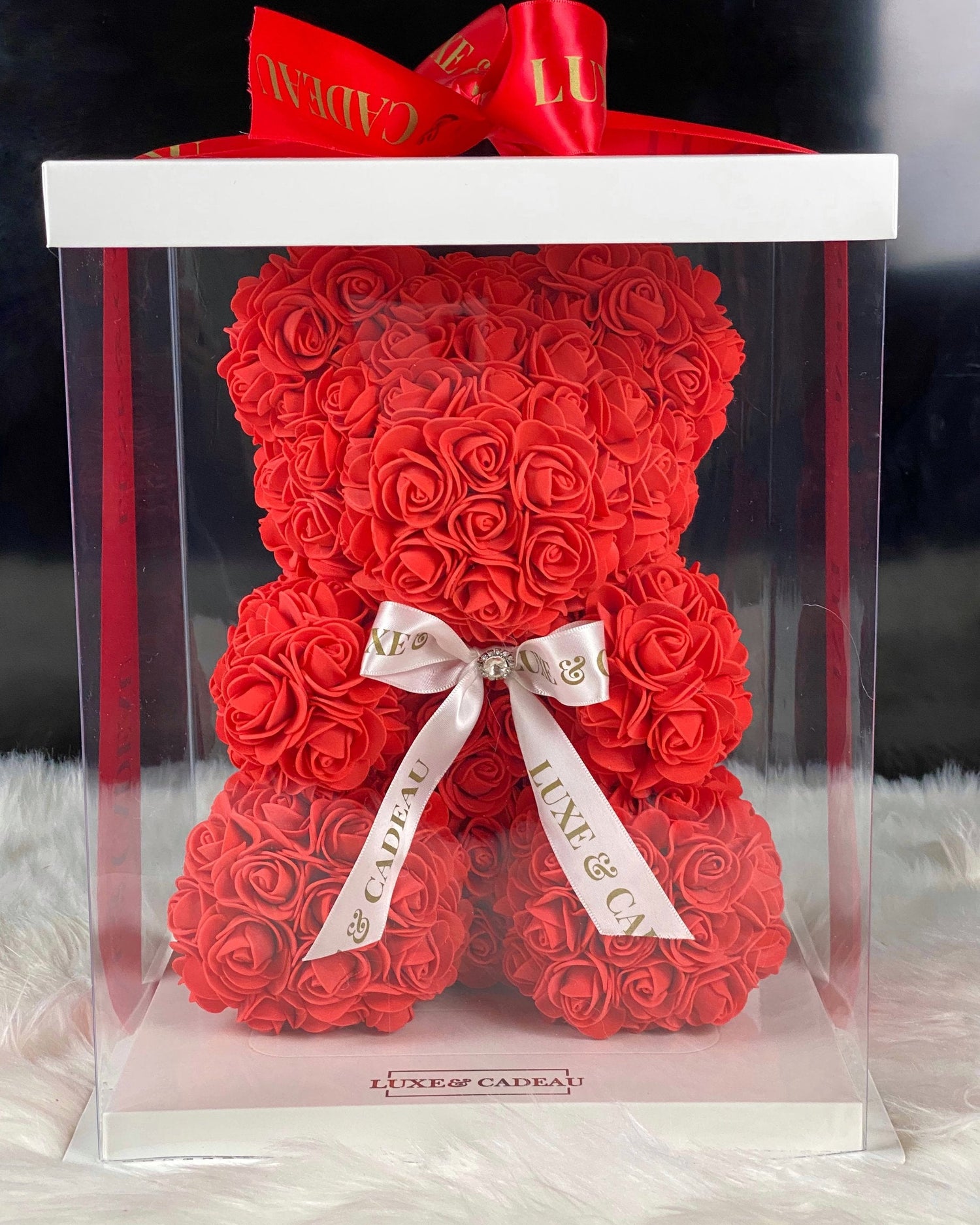 Ourson en roses 30 cm