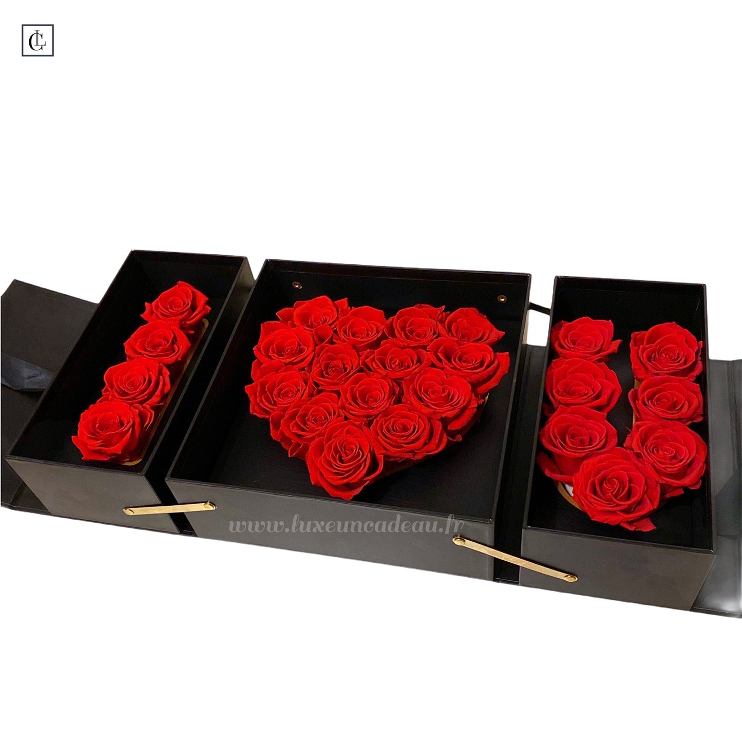 Bouquet roses éternelles 100% naturelle   I❤️U