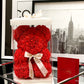 Ours en roses Rouge  25 cm
